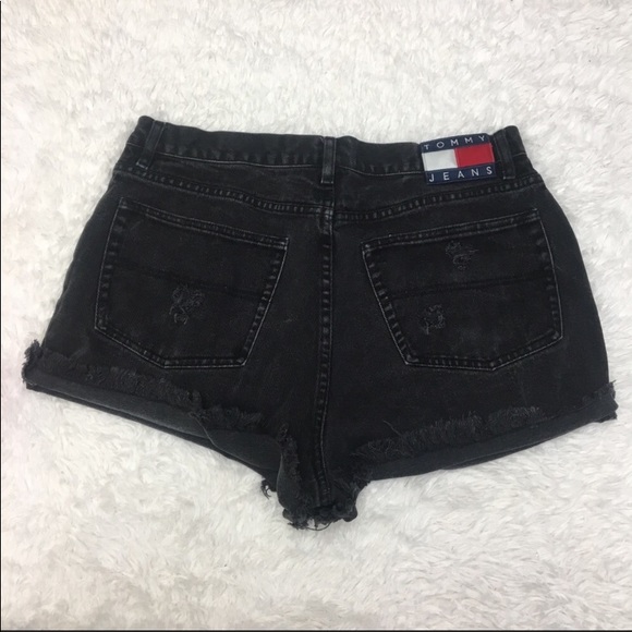❌SOLD❌ Vintage Tommy Distressed Cut Off Shor : B:7 - Picture 3 of 7